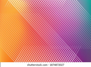 vector pattern gradient blue pink orange pink and white lines
