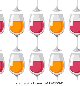 vector pattern grapes, leaves, glass, wine