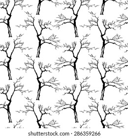 Vector pattern with graphic tree for your design