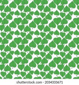 Vector pattern green leaves. For printing on fabric.