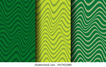 Vector Pattern With Green Stripes. A Design Concept For Celebrating St. Patrick's Day.
