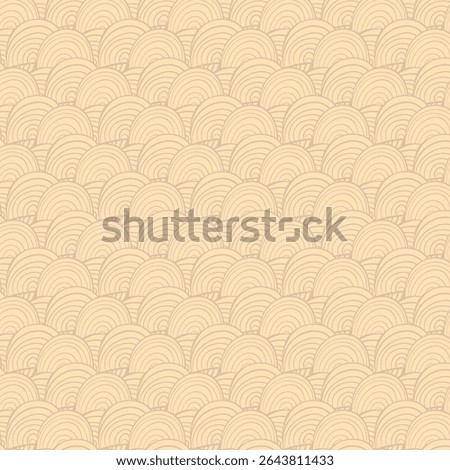  vector pattern with hand drawn coin waves. Pastel colors.