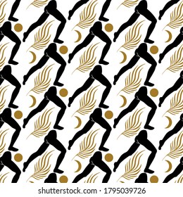 Vector pattern with hand drawn flat abstract background with illustration woman's legs . Creative artwork. Template for card, poster, banner, print for t-shirt, pin, badge, patch.