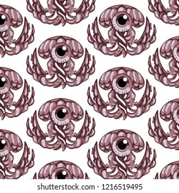 Vector pattern with hand drawn illustration of jelly fish isolated . Creative tattoo artwork. Template for card, poster, banner, print for t-shirt, pin, badge, patch.