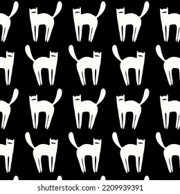 Vector pattern with hand drawn minimalistic illustration. Creative abstract artwork . Template for card, poster, banner, print for t-shirt, pin, badge, patch.
