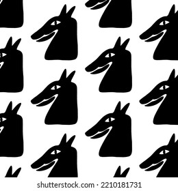 Vector pattern with hand drawn minimalistic illustration. Creative abstract artwork . Template for card, poster, banner, print for t-shirt, pin, badge, patch.