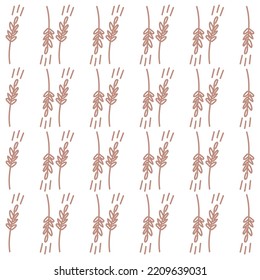 a vector pattern of hand-drawn spikelets. Bread