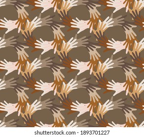 vector pattern of hands holding each other. hands are held in a circle