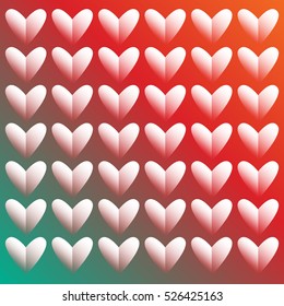 Vector pattern of hearts