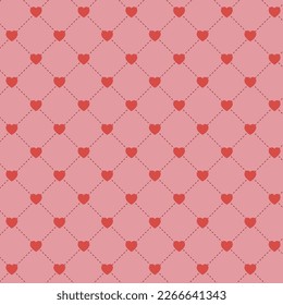 Vector Pattern Hearts Background Love