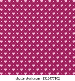Vector pattern with hearts and dots, romantic wallpaper, background for mother's day or valentine's day, 8th march