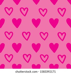 Vector pattern with hearts. Postcard to St. Valentine day