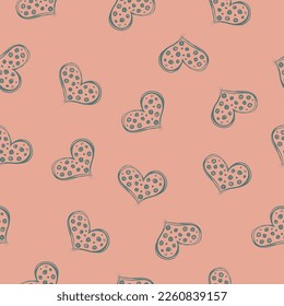 Patrón vectorial con corazones. Día de San Valentín. Imagen vectorial de alta calidad.