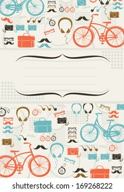 Vector pattern in hipster style