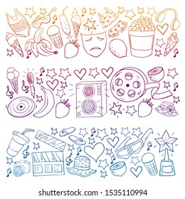 Vector Pattern With Icons For Beauty And Shopping. Icons For Beauty, Shopping, Fashion, Shopping Mall, Strip Mall. Sale, Discount.