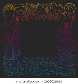 Vector Pattern With Icons For Beauty And Shopping. Icons For Beauty, Shopping, Fashion, Shopping Mall, Strip Mall. Sale, Discount.