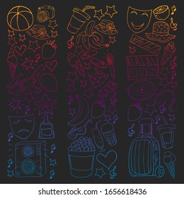 Vector Pattern With Icons For Beauty And Shopping. Icons For Beauty, Shopping, Fashion, Shopping Mall, Strip Mall. Sale, Discount.