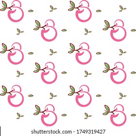 vector pattern illustration berry and leaf