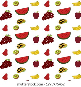 vector pattern illustration of fruits, very good for adding vitamins