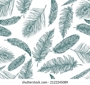 Vector pattern illustration of leaves in stripped strokes.