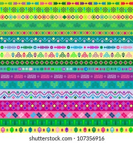 vector pattern including African stripe with geometrically elements