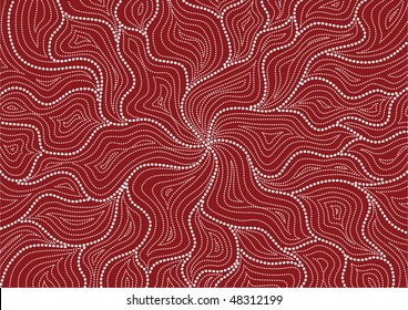 Vector pattern including ethnic Australian motive with multicolored typical elements