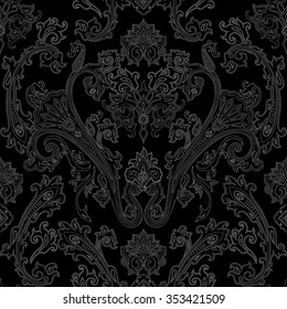Vector pattern inspired by paisley. Damask seamless pattern. Vintage print for fashion, textile, decor, wrapping, wallpaper