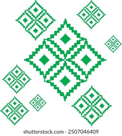 Vector pattern of Isan folk fabric pattern