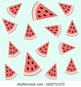 vector pattern juicy watermelon on a delicate background