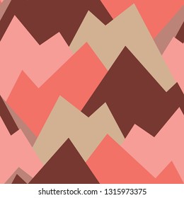 Vector pattern for kids. Colorful seamless mountains pattern. Perfect for greetings, invitations, manufacture wrapping paper, textile and web design. Vector pattern. Living coral.