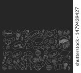 Vector pattern for language class, online courses. English, arabic, italian, japanese, spanish, chinese, german.