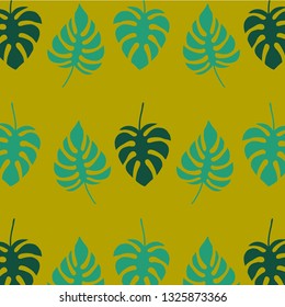 Vector pattern with leaves.