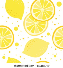 Vector pattern with lemons