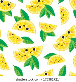 Vector pattern with lemons. Great for wallpaper, fabric, wrapping paper, etc.