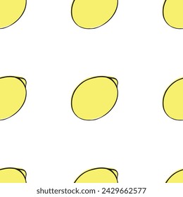 vector pattern with lemons. print for fabric with citrus fruits, seamless pattern for paper with fruits.