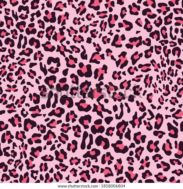 Vector Pattern Leopard Pink Background Seamless Stock Vector (Royalty ...