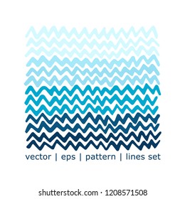 Vector pattern line. Lines isolated on the white background. Design elements. Colorful lines pattern.