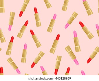 Vector pattern with lipstick.