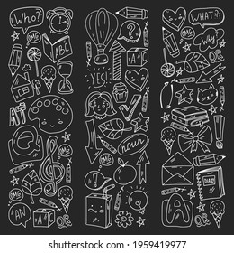 Vector pattern with little children. Kindergarten. Imagination. Creativity. Play.