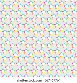 Vector pattern: little colorful cogwheels on light grey background. Seamless pattern can be used for wallpaper, pattern fills, web page background,surface textures.