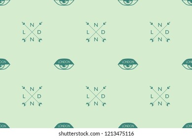 vector pattern with logo on the theme of London.