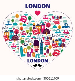 Vector pattern with London symbols