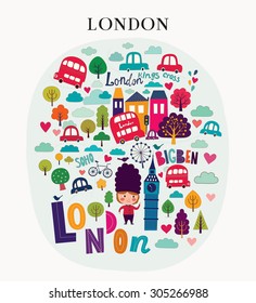 Vector pattern with London symbols