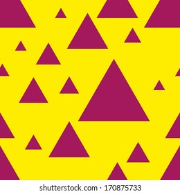 Vector pattern made with different sizes triangles