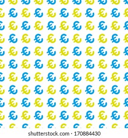 Vector pattern made with the euro symbol