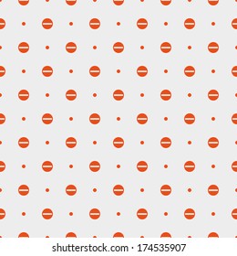 Vector pattern made with the forbidden symbol