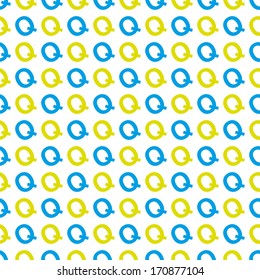 Vector pattern made with the letter Q