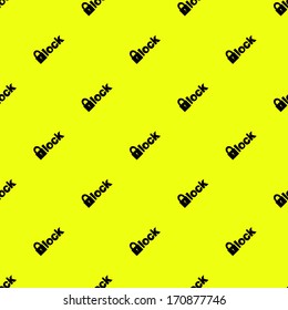 Vector pattern made with a little lock over yellow background