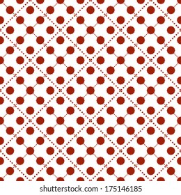 Vector pattern made with red dots