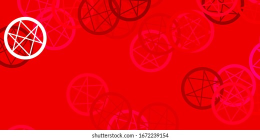  vector pattern with magic elements. Illustration with magical signs of spiritual power. Design for magic, spiritual events.